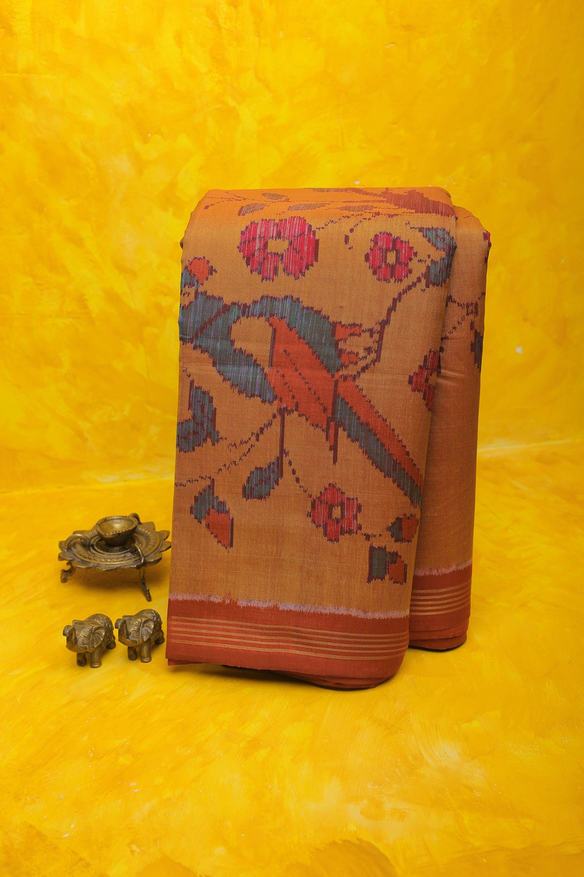 Patola Silk Mustard Saree