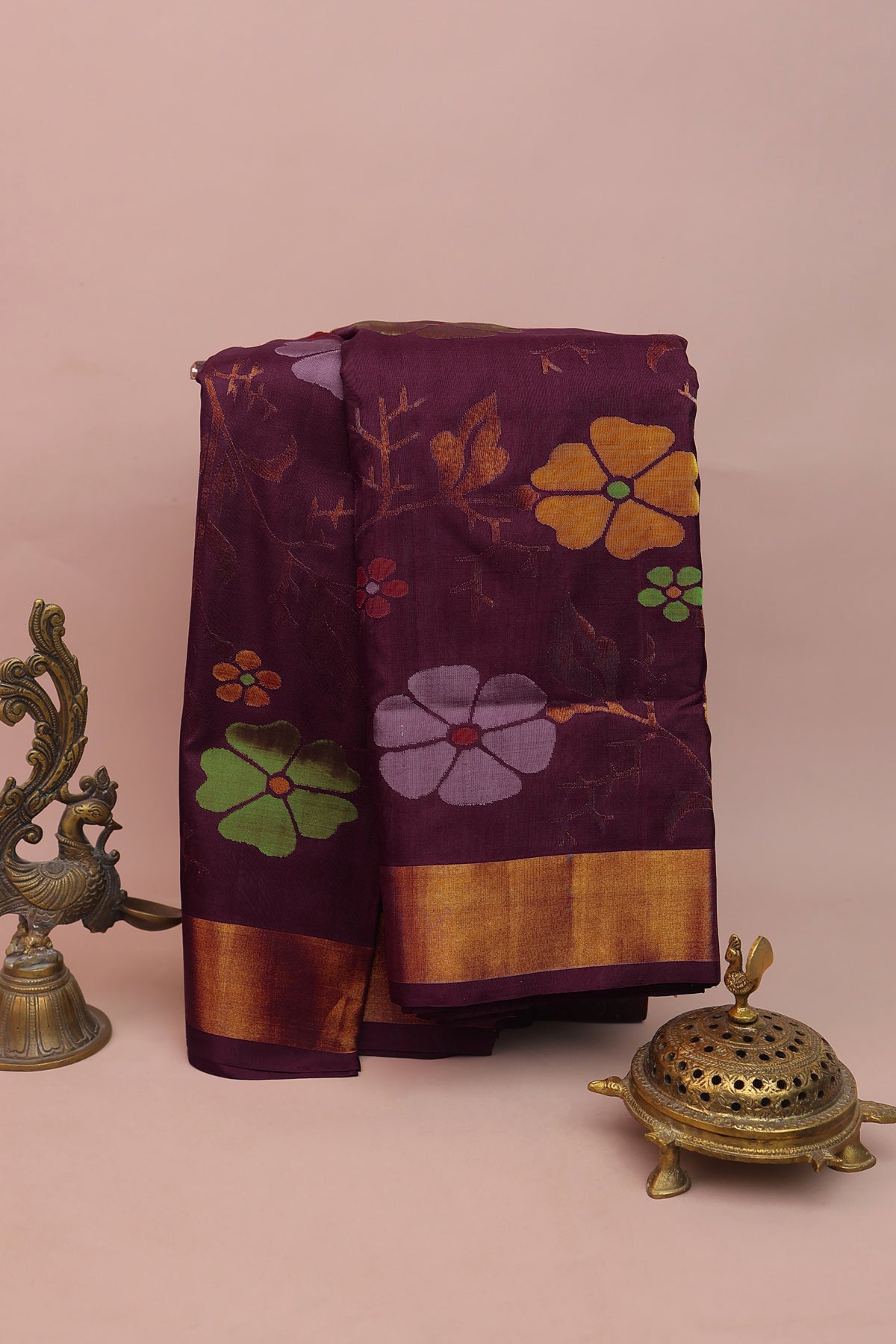 Uppada Silk Wine Saree