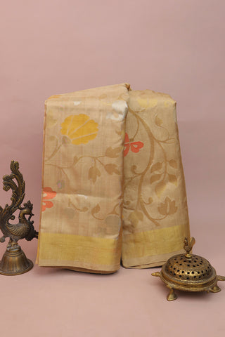 Uppada Silk Beige Saree