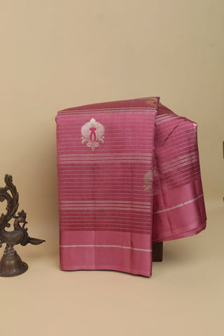 Designer Matka Silk Pink Saree