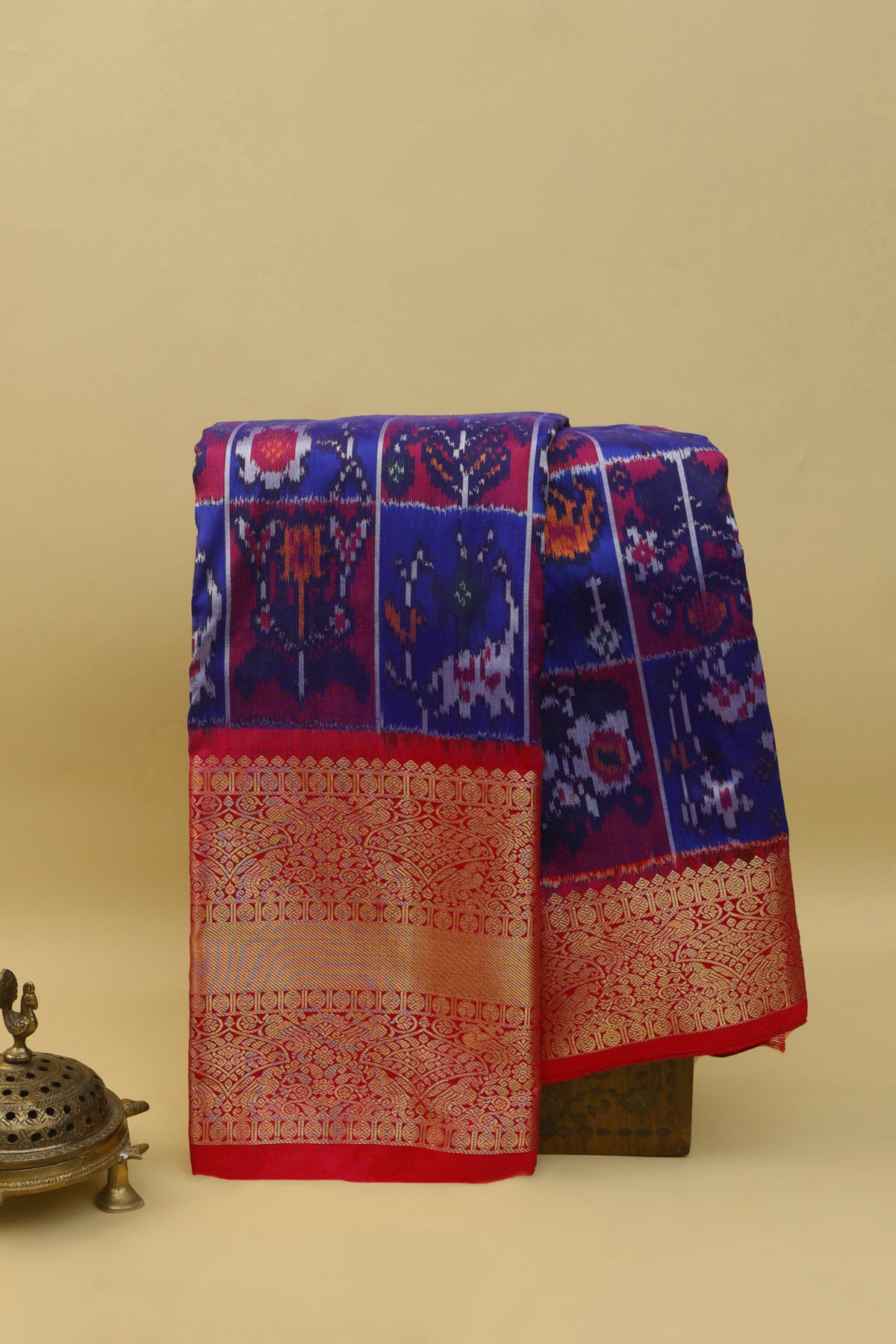 Kanchi Ikkat Silk Multi Colour Saree