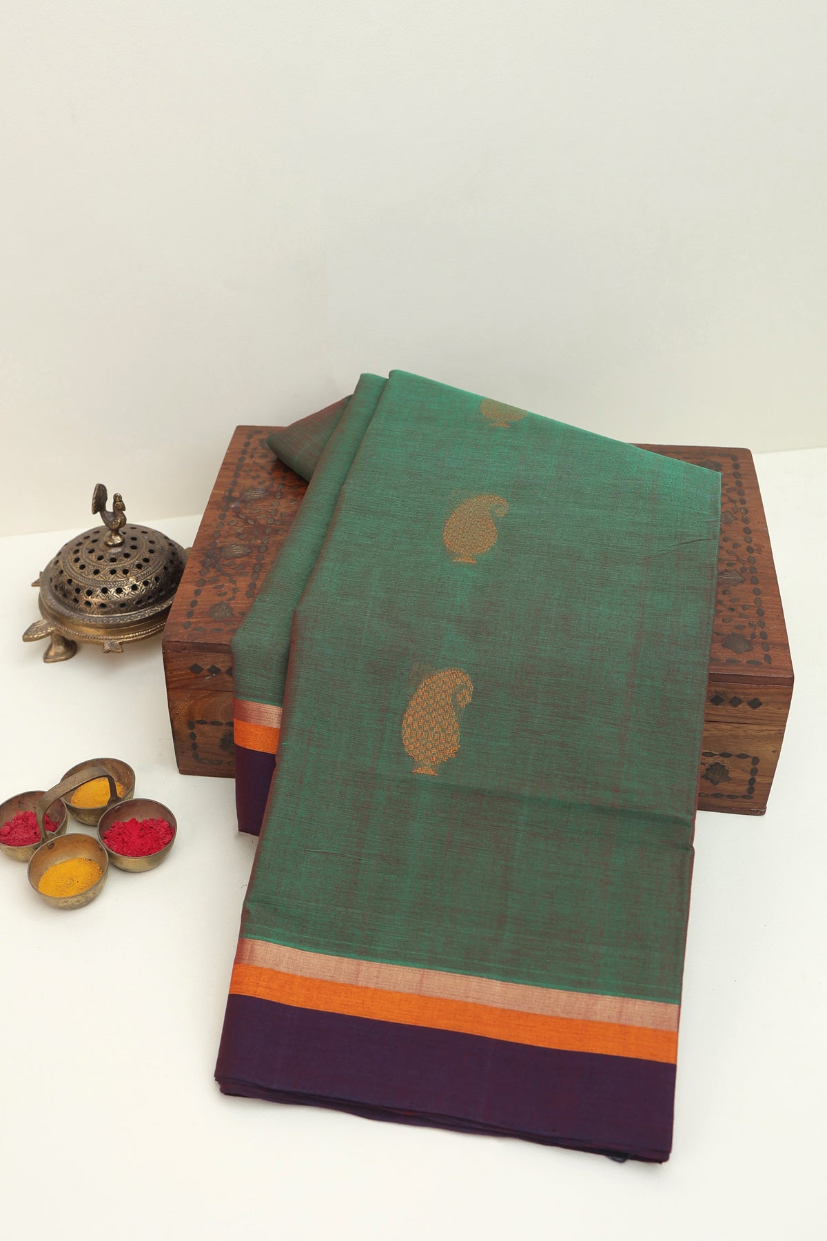 Kanchi Cotton Dual Colour Saree