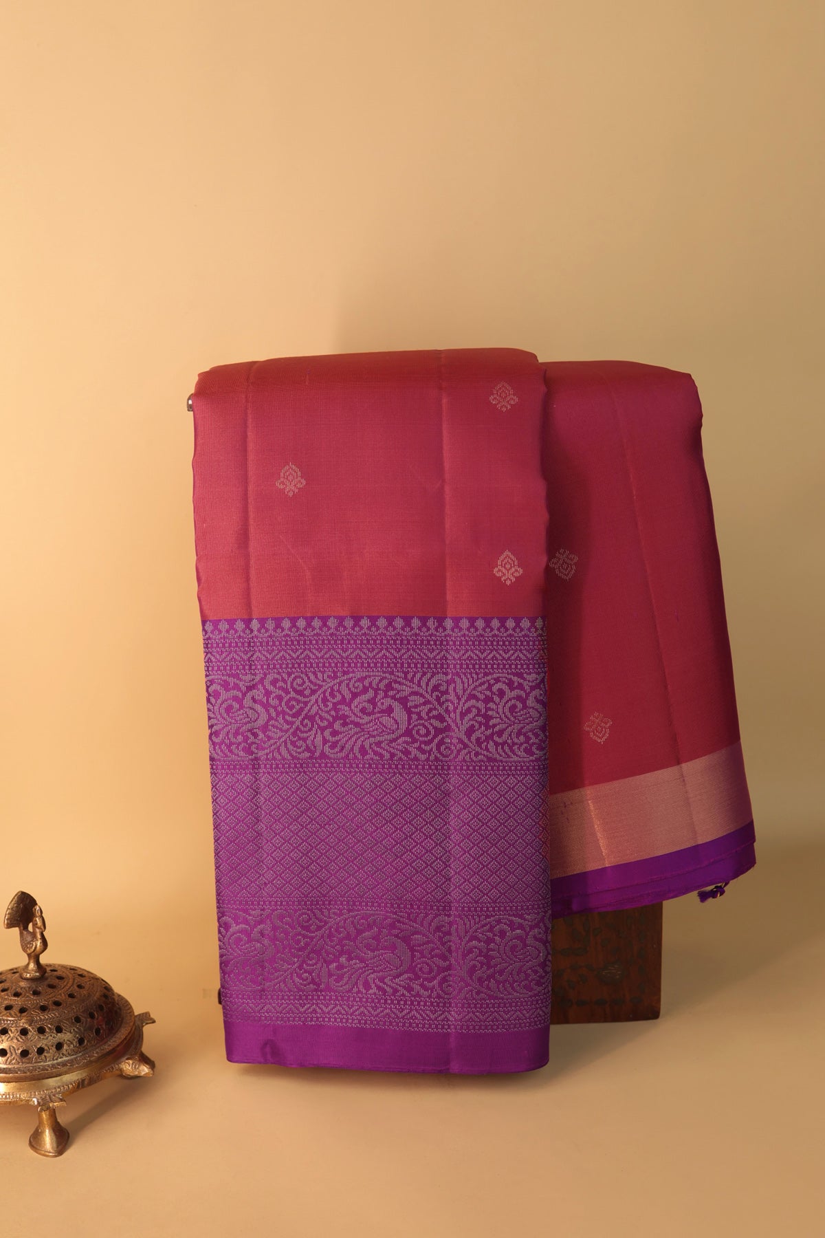 Coimbatore Silk Peach Saree