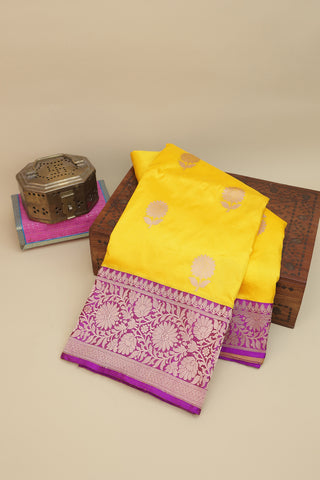 Banarasi Silk Yellow Saree