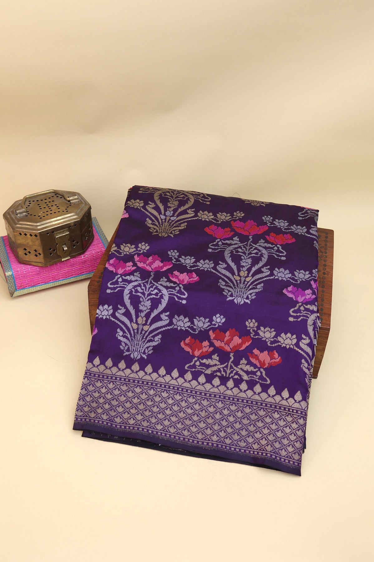 Banarasi Silk Violet Saree