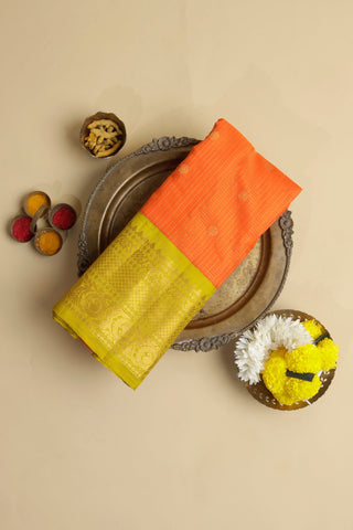 Gadwal Silk Orange Saree