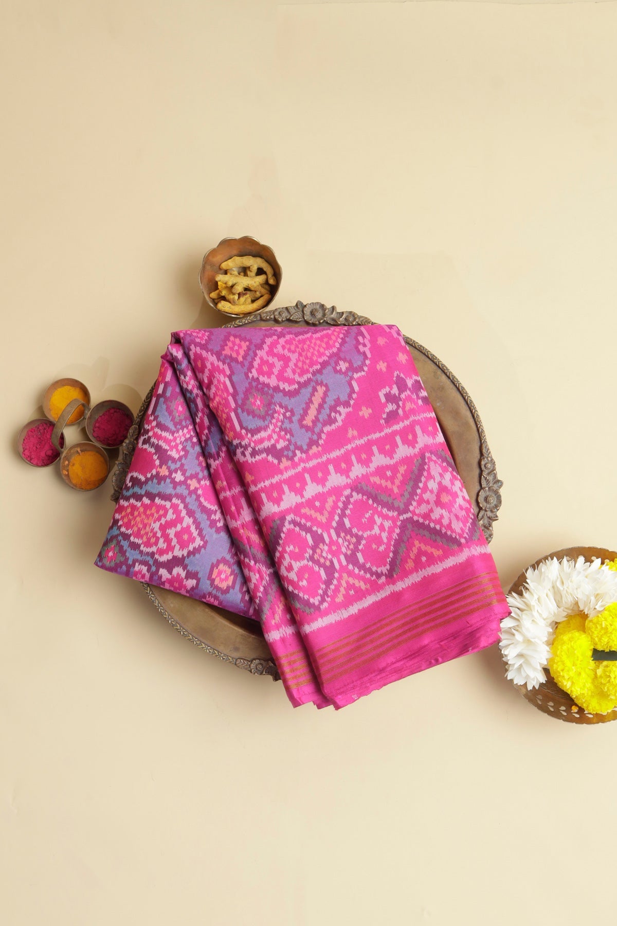 Patola Silk Pink Saree