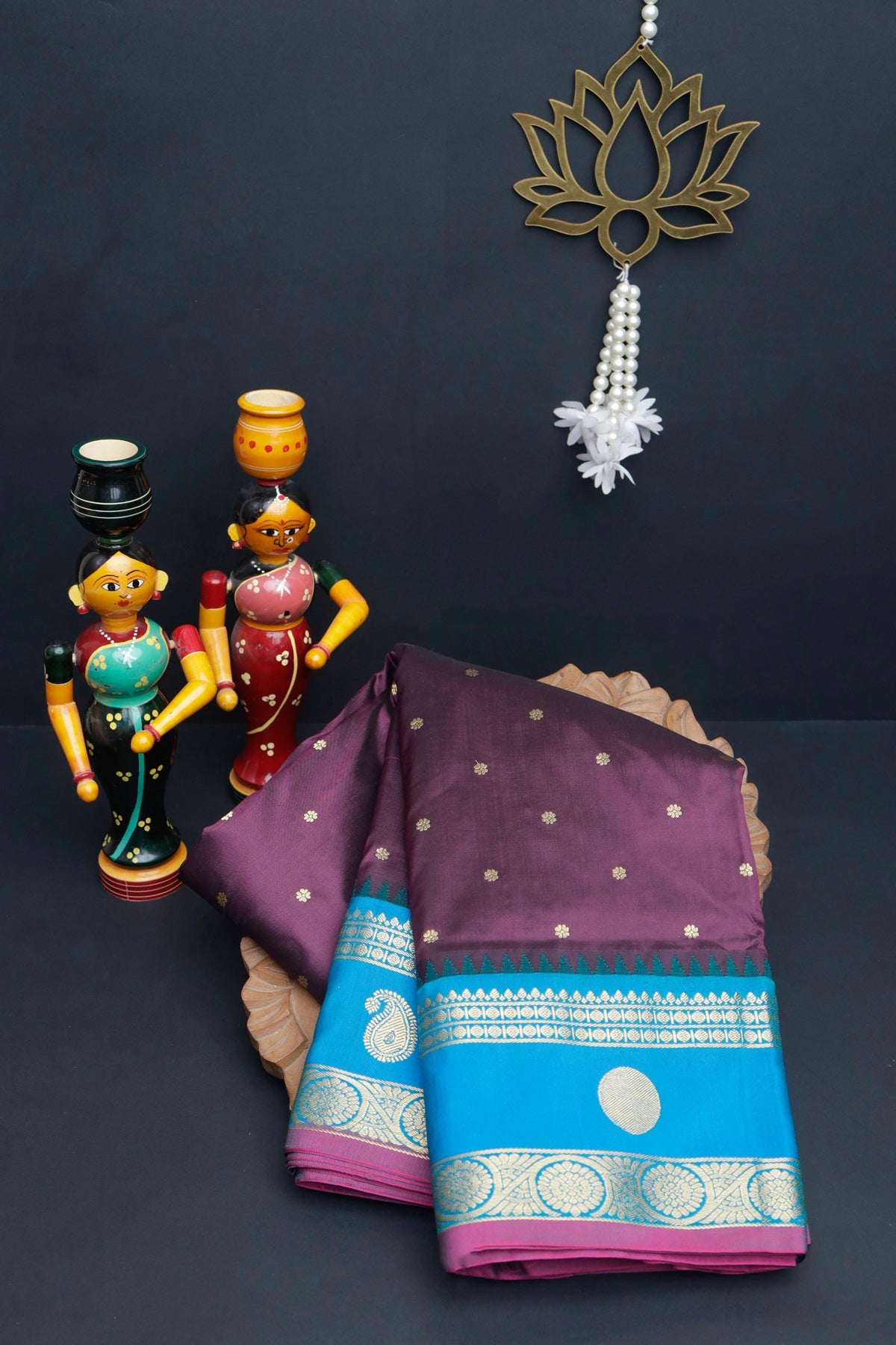 Narayanpet Silk Wine Saree