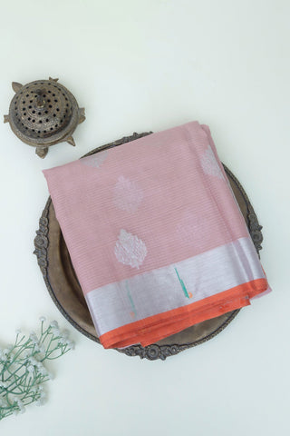 Zari Kota Cotton Onion Pink Saree