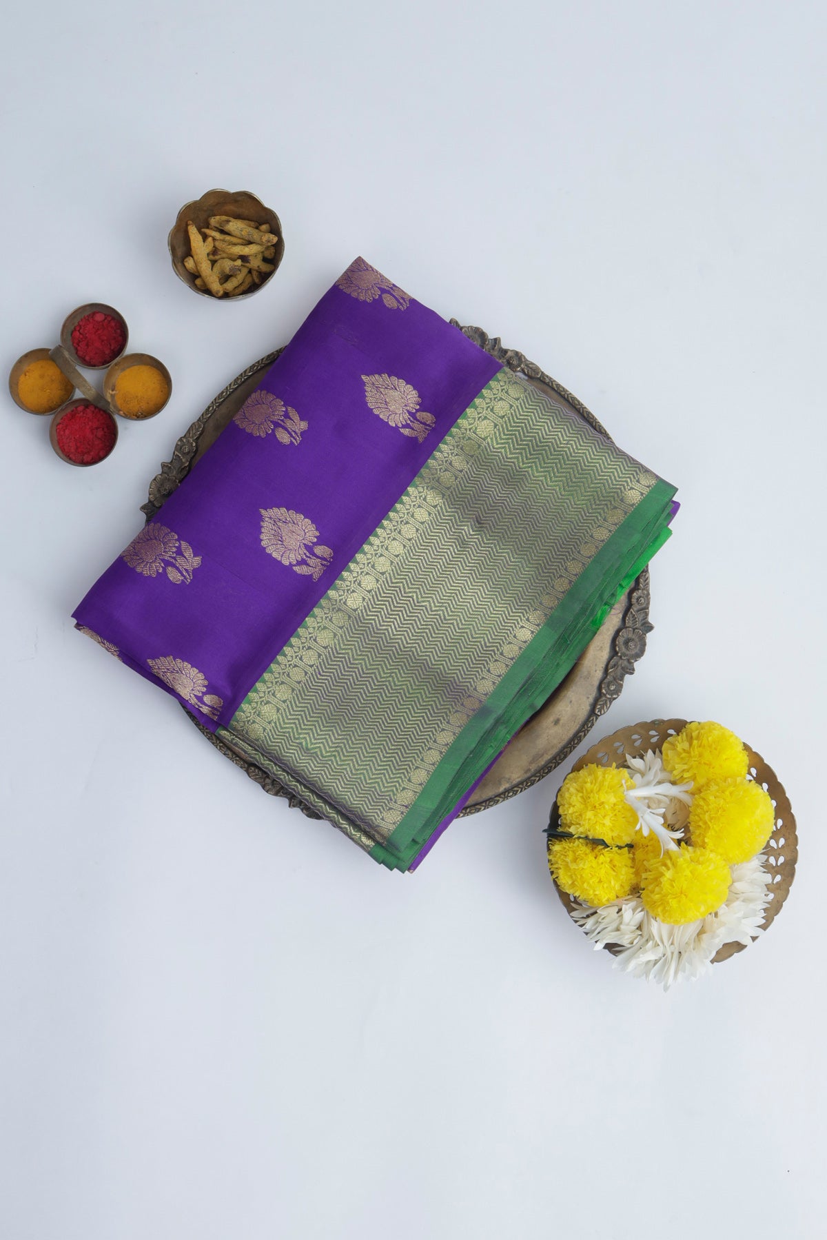 Venkatagiri Silk Purple Saree