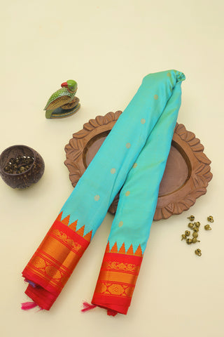 Gadwal Silk Sea Green Saree