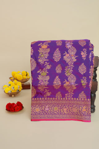 Banarasi Silk Purple Saree