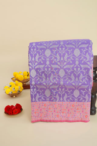 Banarasi Silk Lavender Saree