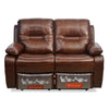 Wilson 2 Seater Sofa with Manual Recliner (Caramel)