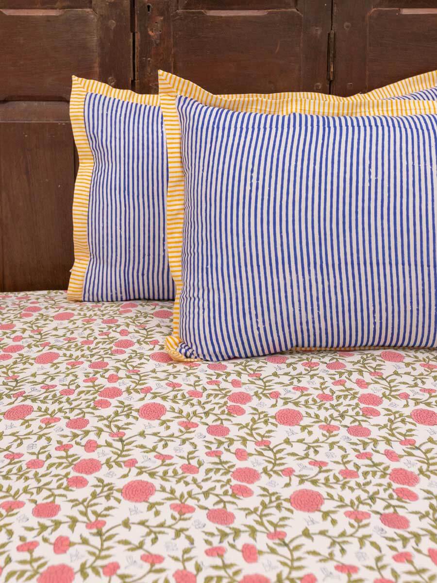 Zeniya Hand Block Printed Cotton Bed Sheet