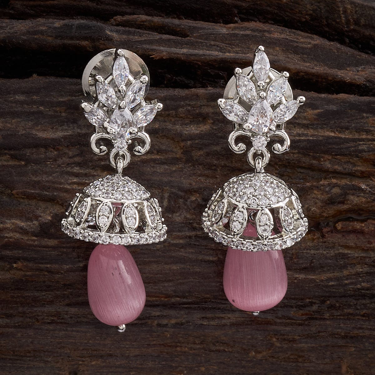 Dark Pink Jhumka Earrings for Lehenga Choli | FashionCrab.com | Jhumka  earrings, Jhumka, Bold statement jewelry