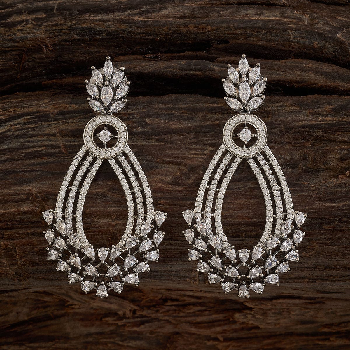 Ethnic Silver Earrings From Kushal's Fashion Jewellery - South India Jewels