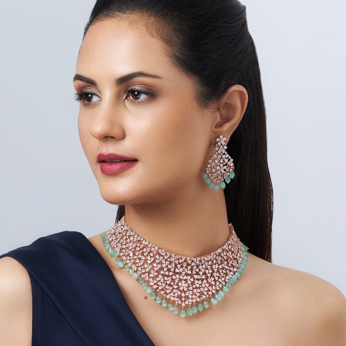 Lehenga Choli Jewellery Necklace - Buy Lehenga Choli Jewellery Necklace  online in India