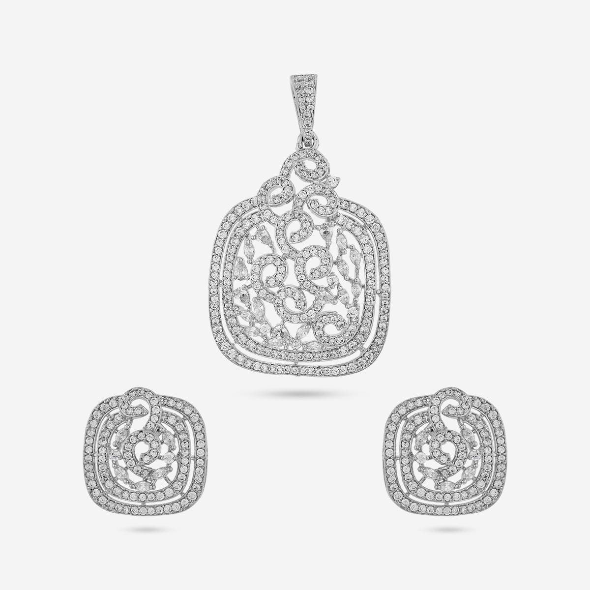 Zircon Pendant Earring 195229