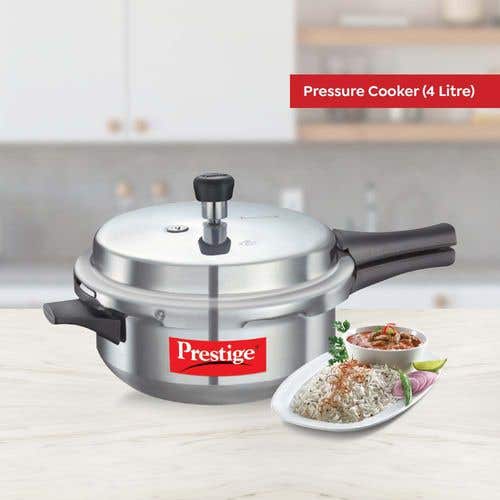 Buy Prestige Popular Virgin Aluminium Pressure Cooker, (Silver