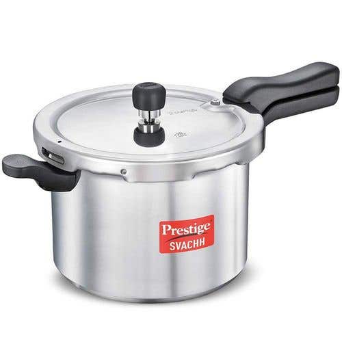 Prestige Svachh Aluminium Anti Bulge Induction Base Pressure Cooker (Silver)