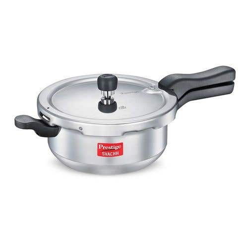 Prestige Svachh Aluminium Anti Bulge Induction Base Pressure Cooker (Silver)