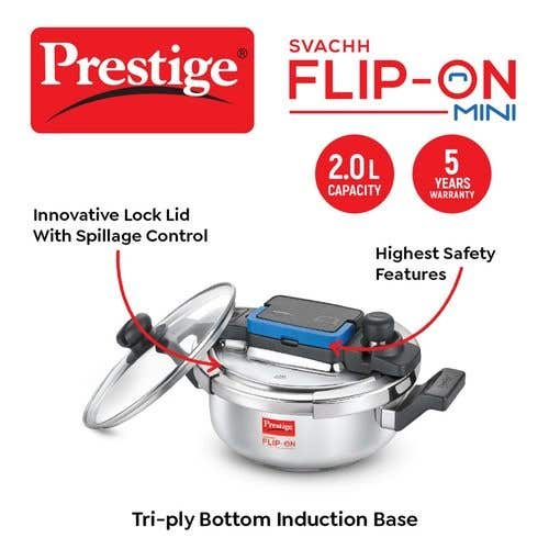 Pressure Cooker Prestige Svachh Flip On Mini Stainless