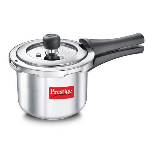 Prestige Svachh Popular Spillage Control Stainless Steel Pressure Cooker, (Silver)
