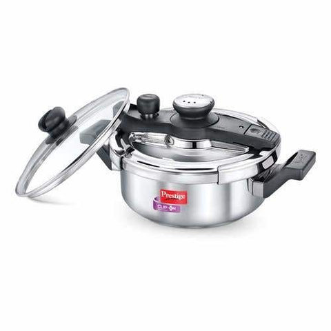 prestige-clip-on-svachh-stainless-steel-spillage-control-pressure-cooker-with-glass-lid,-(silver)