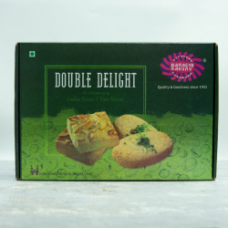 Double Delight (Green) Cashew Biscuit & Pista Biscuit 400g