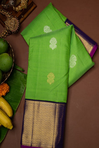 Varamahalakshmi Green & Royal Blue Kancheepuram Buttis Saree