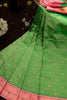 Mandir Green & Peach Pink Paithani Checks And Buttis Saree