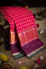 Varamahalakshmi Magenta & Purple Kancheepuram Geometric Saree