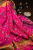 Mandir Pink & Purple Patan Patola Ikat Saree