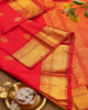 Varamahalakshmi Red & Red Kancheepuram Buttis Saree